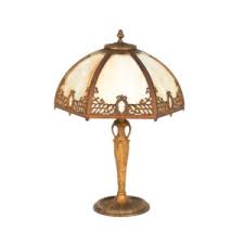 Antique Slag Glass Panel Lamp | Grandview Mercantile
