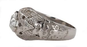 Platinum Masonic Ring - Lippa's Jewelry