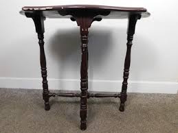 1940s Antique Jacobean Turned Legs Scallop Turtle Top Radio Console Wall Table | eBay