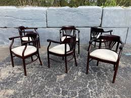 Set of Six Bentwood Arm Dining Chairs For Sale at 1stDibs