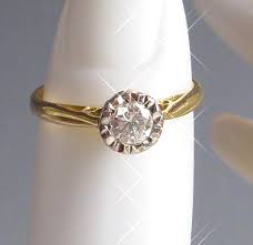Fine Vintage 18ct Diamond Solitaire Ring, Engagement Ring - Etsy