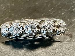 14k Ring White Gold, Sits High on Finger-big and Bold-5 ...