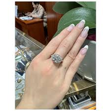 GIA Certified 5.03 Carat J/VVS1 Round Cut Diamond Ring Half Moon Cut . For Sale at Ruby Lane