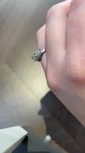 Antique Edwardian 18k White Gold Old European & Rough Cut Diamond Engagement Ring - Etsy