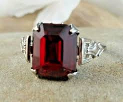 Antique Victorian Deep Red Glass Garnet Ruby Filigree ...