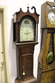 Sold at Auction: Antique English longcase clock, painted ...