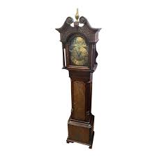 1920s Brass Face Mahogany Grandmother Clock, Jas Spondlow Brandon | Chairish