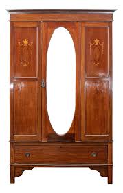 Antique English Edwardian Mahogany and Satinwood Marquetry ...