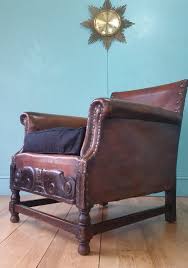 Antique Leather Armchair - Etsy