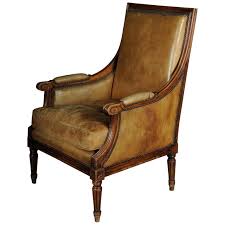 Armchair English Leather from, 19th Century Mahogany For ...