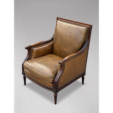 Set of Edwardian Mahogany and Leather Chairs, 1910 | Chairish