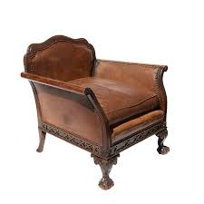 Edwardian Leather and Mahogany Armchair English, circa 1890 ...