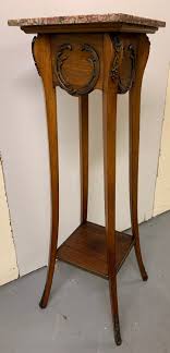 Antique Victorian Marble Top Plant Stand Cherry or Walnut ...
