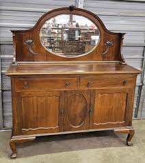 Sold at Auction: ANTIQUE WALNUT MIRRORED BUFFET