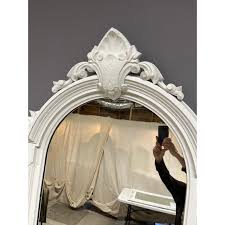 Antique Victorian White Dresser W Tall Mirror Painted White ...