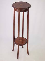 Edwardian Mahogany & Inlaid Jardinière / Plant Stand - -
