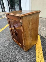 Early 20th Century Antique Solid Tiger Oak and Walnut Side ...