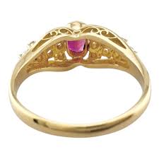 no brand Ring US 5 3/4 EU51 K18 yellow gold Ruby 0.49ct diamond 0.2ct used | eBay