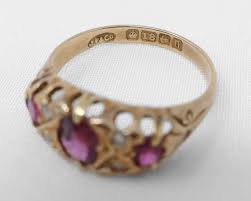 Edwardian Ruby & Diamond Ring — Isadoras Antique Jewelry