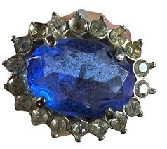 Vintage Avon Blue Sapphire Ring Faux Diamonds Size 9 READ | eBay