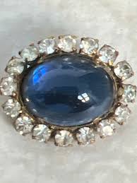 SOLD MEG SMYTHE Stunning 1900 Cobalt Blue Glass and Paste Brooch - Etsy