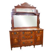 Art Nouveau Edwardian Sideboard Dresser in Walnut Inlay ...