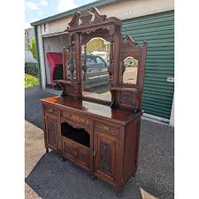 Antique Victorian Edwardian Mirror Back Mahogany Sideboard ...