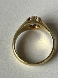 4879- Yellow Gold Diamond Solitaire Ring 0.60 Ct - Etsy