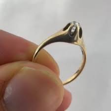 14K Yellow Gold Antique Ring With White Diamond – Timeless ...