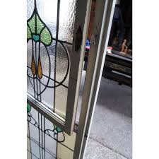 Antique Victorian Art Nouveau Leaded Stained Glass Window ...