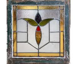 Purple Flower Green Leaves Stained Glass Window - Dead ...