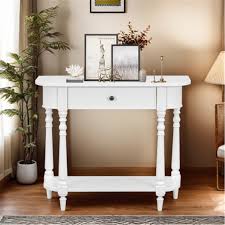 Charlton Home® Charming Vintage Console Table with Versatile Storage and Exquisite Design | Wayfair
