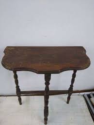Antique half three legged table.4a - Lil Dusty Online Auctions - All Estate Services, LLC