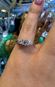 14kt White Gold Petite Three Stone 1.90 Ctw Diamond ...