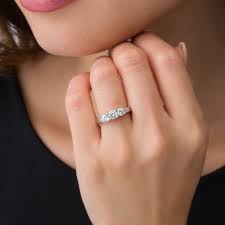 1 CT. T.W. Diamond Three Stone Engagement Ring in 14K ...