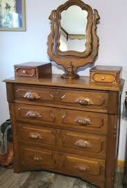 Antique Walnut Bedroom Dresser w/Mirror. | eBay