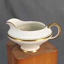 K T & K Fine China Creamer Pitcher White With 18k Gold Trim ...
