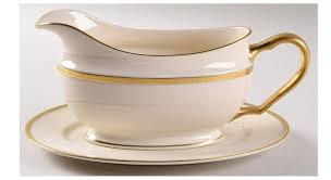 Lenox Tuxedo Gold Gravy Sauce Boat and Stand Made in USA NEW ...