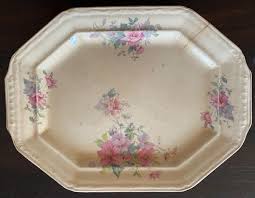 VINTAGE EDWIN M. KNOWLES FLORAL CHINA PLATTER 11.75” | eBay