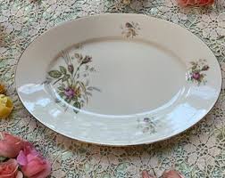 Antique Thomas Germany Porcelain Serving Plate: Floral Gold ...