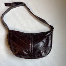 Eel Skin Brown Handbag Purse Korea | eBay