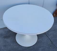 vintage tulip white round dining table mid century modern – Pacific Thrift Store
