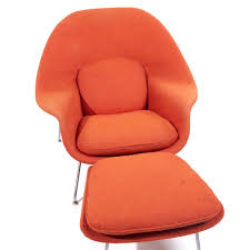 Eero Saarinen for Knoll Mid Century Womb Chair with Ottoman ...