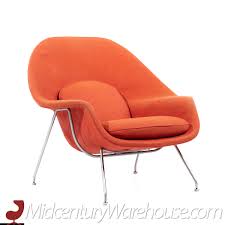 Florence Knoll Mid Century Womb Chair with Ottoman | Mid ...