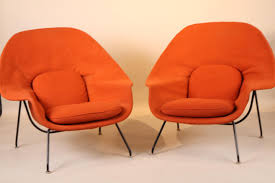 Lot - Pair of Eero Saarinen For Knoll "Womb" Chair