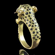 Leopard Ring Ruby Diamond 18ct Gold - Etsy