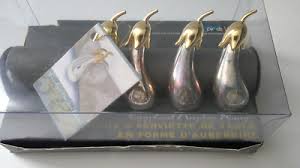 Joie De Vivre Eggplant Napkin Rings Silver Gold Lifestyle Collection NIB | eBay