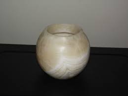 Vintage Alabaster Hand Carved Stone Candle Holder Vase ...