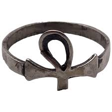Sterling Silver Egyptian Ankh Ring. For Sale at Ruby Lane