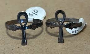 1990s .925 Sterling Silver African Ankh Key Of Life Rings Sizes 10-3.5 | eBay